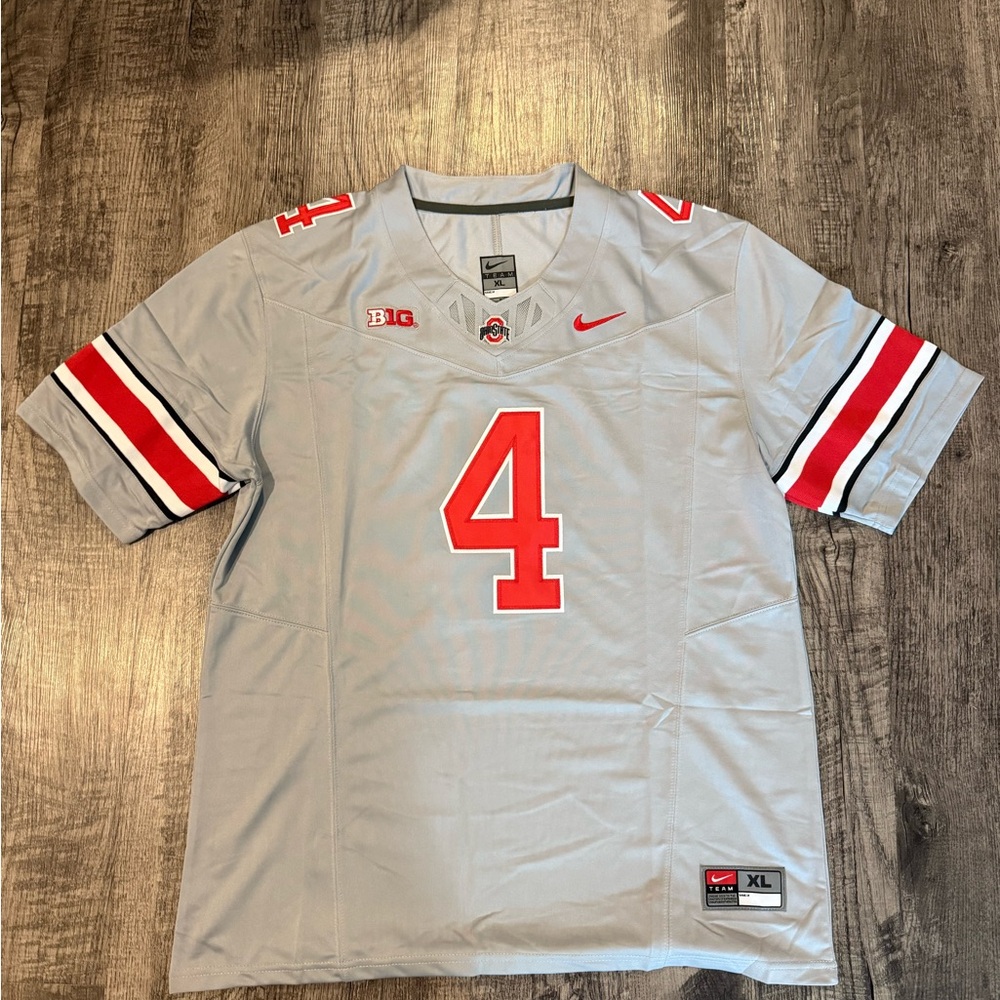 Jeremiah Smith Ohio State Buckeyes Gray Jersey Men’s Size S-XXL